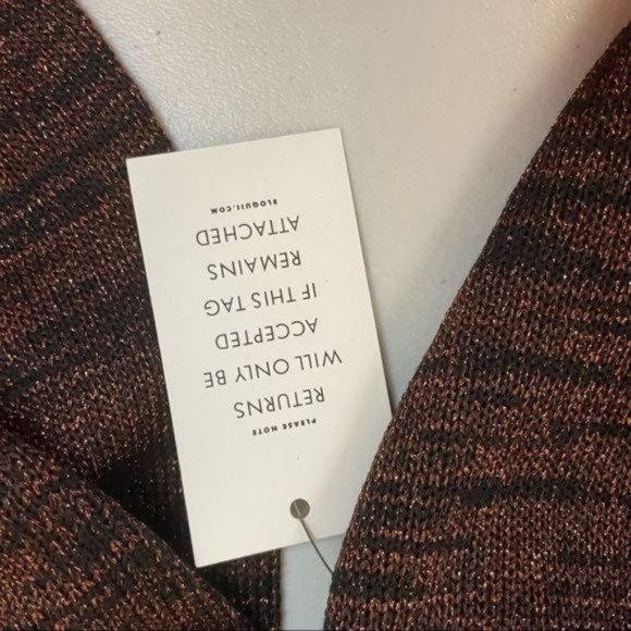 ELOQUII METALLIC RIB KNIT WIDE OFF THE SHOULDER NECK HEATHERED SWEATER 18/20 NWT - Picture 5 of 7